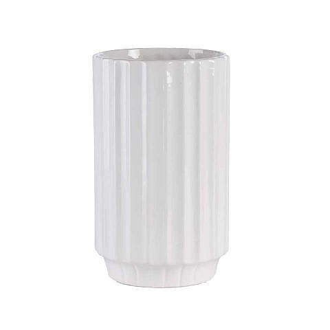 VASO BIANCO CERAMICA D.14.5 H.24